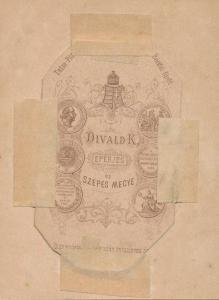 Erlach Ferenczről Eperjesen készült fotó hátoldala. A 2022-es évtől visszaszámolva a fénykép életkora kb. 175 év!