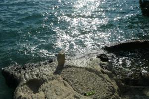 Partot nyaldosó tenger.