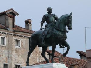 Velence. Verocchio Colleoni zsoldosvezérről készült lovas szobra.