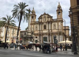 Szicília, Palermo, Szent Domonkos Katedrális, barokk stílusban épült 1770-ben.