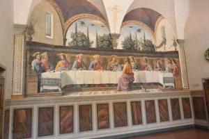 Firenze. Basilica di San Marco.Domenico Ghirlandaio Utolsó vacsora freskója. Az ifjú Leonardot ez a kép ihlette meg.